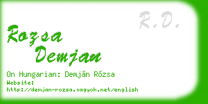 rozsa demjan business card